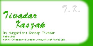 tivadar kaszap business card